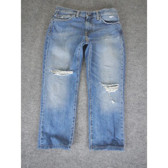 Levi's 511 Jeans Men's 34x25 (Short) Blue Distressed Denim‎ Classic Straight Leg - Picture 1 of 16